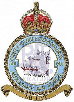 No 501 (County of Gloucester) Squadron badge