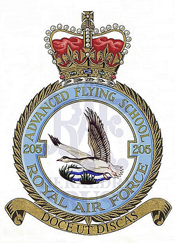 No 205 Advance Flying School badge