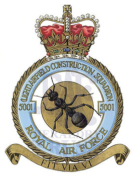 No 5001 (Light) Airfield Construction Squadron badge
