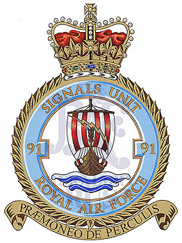 No 91 Signals Unit badge