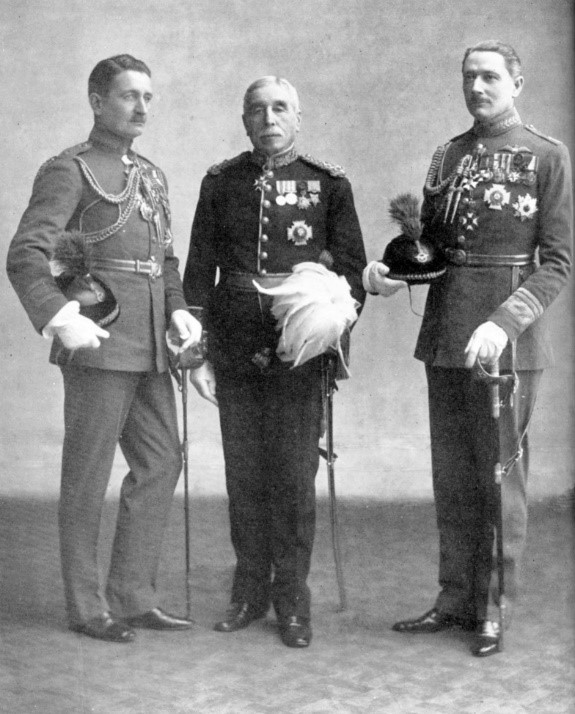 Major General Sir William Salmond with his two sons, Sir Geoffrey and Sir John