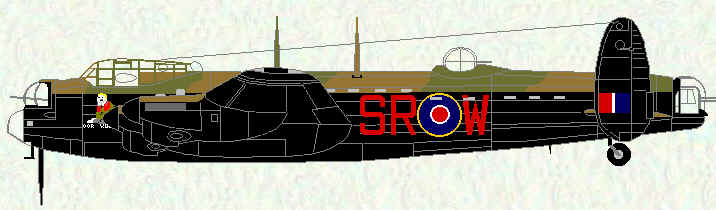 Lancaster I of No 101 Squadron (equipped with ABC - "Airborne Cigar")