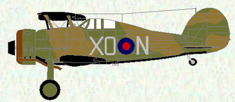 Gladiator I of No 112 Squadron (coded XO)