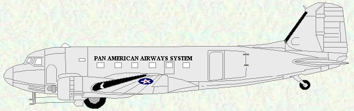 Dakota of Pan American Airways, used by No 117 Squadron