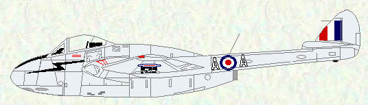 Vampire FB Mk 5 of No 118 Squadron (day fighter scheme)