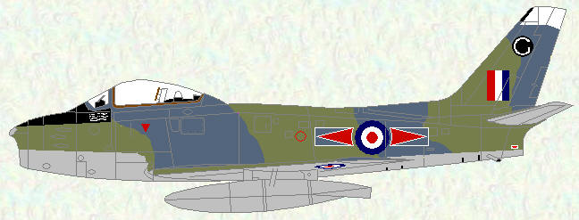Sabre F Mk 4 of No 130 Squadron