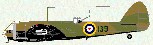 Blenheim I of No 139 Squadron (pre war markings)