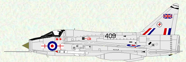 Lightning T Mk 4 of No 145 Squadron 1965-66