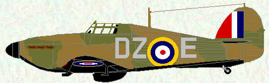 Hurricane I of No 151 Squadron (1940 coded DZ)
