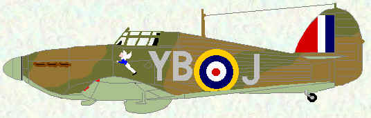Hurricane I of No 17 Squadron (Coded YB - 1940)