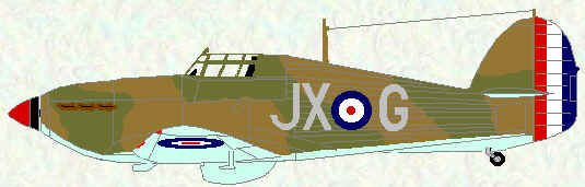Hurricane I of No 1 Squadron (France - May 1940, coded JX)