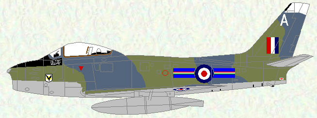 Sabre F Mk 4 of No 20 Squadron