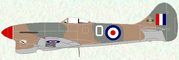 Tempest F Mk 6 of No 213 Squadron (Desert scheme 1949)