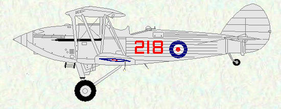 Hawker Hind of No 218 Squadron