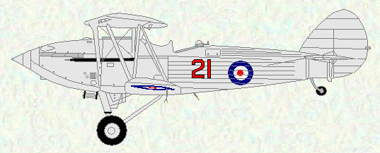 Hawker Hind of No 21 Squadron