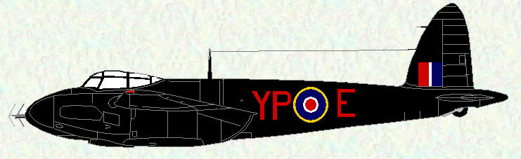Mosquito II of No 23 Squadron (original all black scheme)