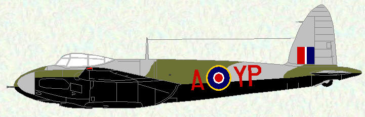 Mosquito II of No 23 Squadron (revised night fighter scheme)