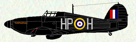 Hurricane IIA of No 247 Squadron (coded HP)