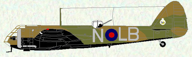 Bristol Blenheim I of No 34 Squadron (coded LB)