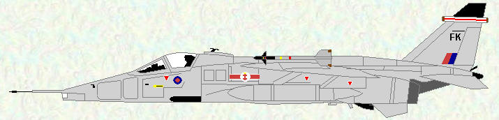 Jaguar GR Mk 1A of No 41 Squadron (all grey scheme)