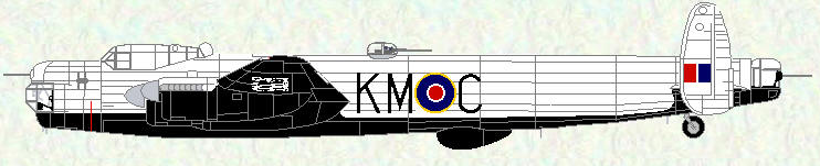 Lincoln B Mk 2 of No 44 Squadron (Tiger Force Colours)