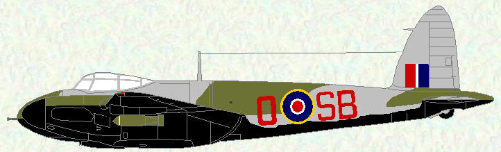 Mosquito VI of No 464 Squadron (night intruder scheme)