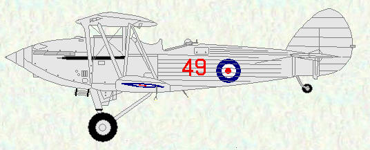 Hawker Hind of No 49 Squadron
