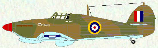 Hurriucane IIB if no 605 Squadron (Java - February 1942)