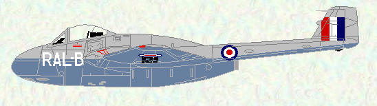 Vampire F Mk 1 of No 605 Squadron