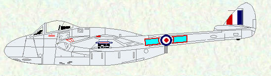 Vampire F Mk 3 of No 605 Squadron