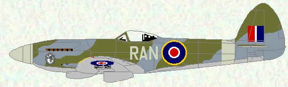 Spitfire F Mk 22 of No 607 Squadron (Reserve Command)