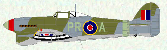 Typhoon IB of No 609 Squadron (original canopy - late 1943)