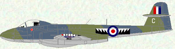 Meteor F Mk 8 of No 610 Squadron
