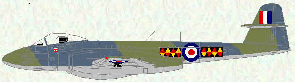 Meteor F Mk 8 of No 611 Squadron