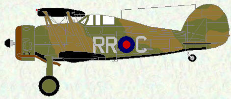 Gladiator II of No 615 Squadron (coded RR)