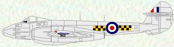 Meteor F Mk 4 of No 63 Squadron