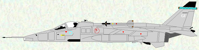 Jaguar GR Mk 1 of No 6 Squadron (Low Visibility markings)