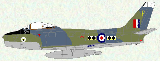 Sabre F Mk 4 of No 71 Squadron
