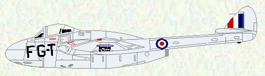 Vampire F Mk 3 of No 72 Squadron