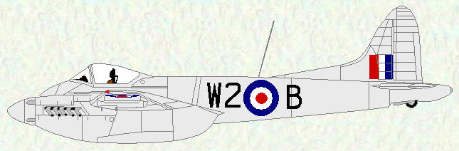 Hornet F Mk 3 of No 80 Squadron (all silver scheme)