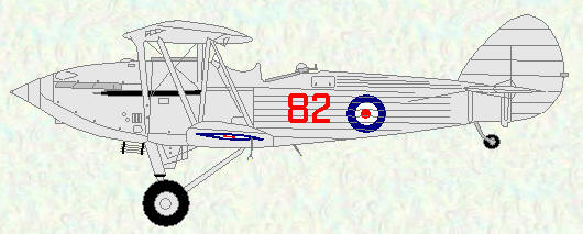 Hawker Hind of No 82 Squadron