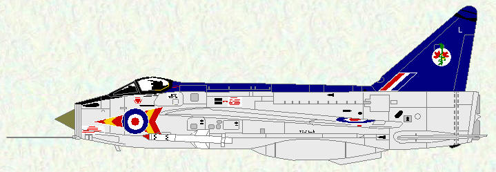 Lightning F Mk 2 of No 92 Squadron