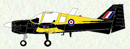 Bulldog T Mk 1 - final black/yellow trainer scheme
