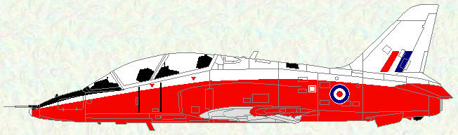 Hawk T Mk 1/1A - original red/white/grey scheme