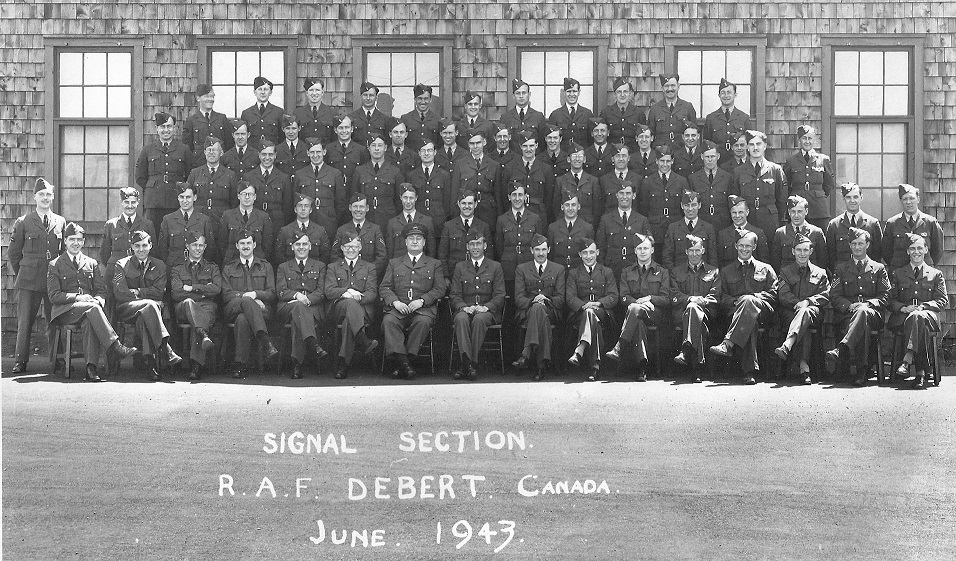 Group photo of the Signals Section, No 31 OTU, RAF Debart in June 1943