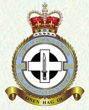 No 2625 (County of Cornwall) Squadron RAuxAF Regiment badge