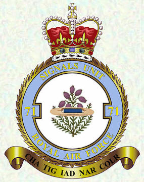 No 71 Signals Unit badge