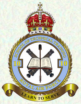 No 10 School of Technical Training badge