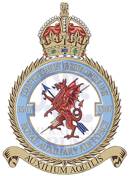No 3507 (County of Somerset) Fighter Control Unit badge