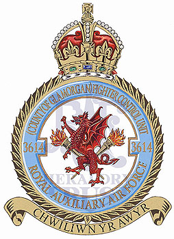 No 3614 (County of Glamorgan) Fighter Control Unit badge